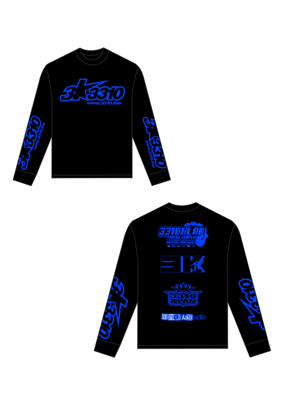 T-shirt manches longues 3KSTARZ Bike Bleu