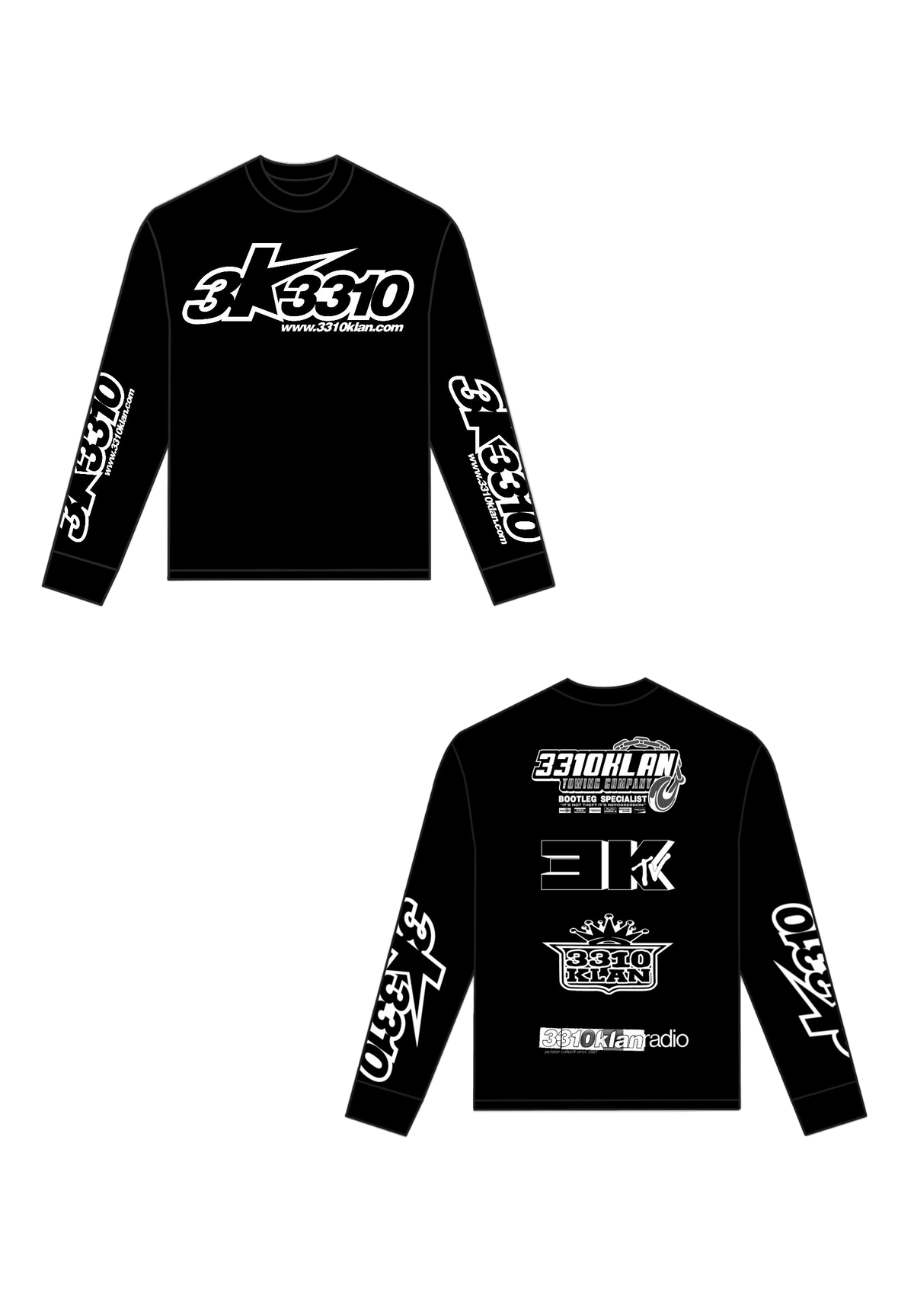 T-shirt manches longues 3KSTARZ Bike OG Noir