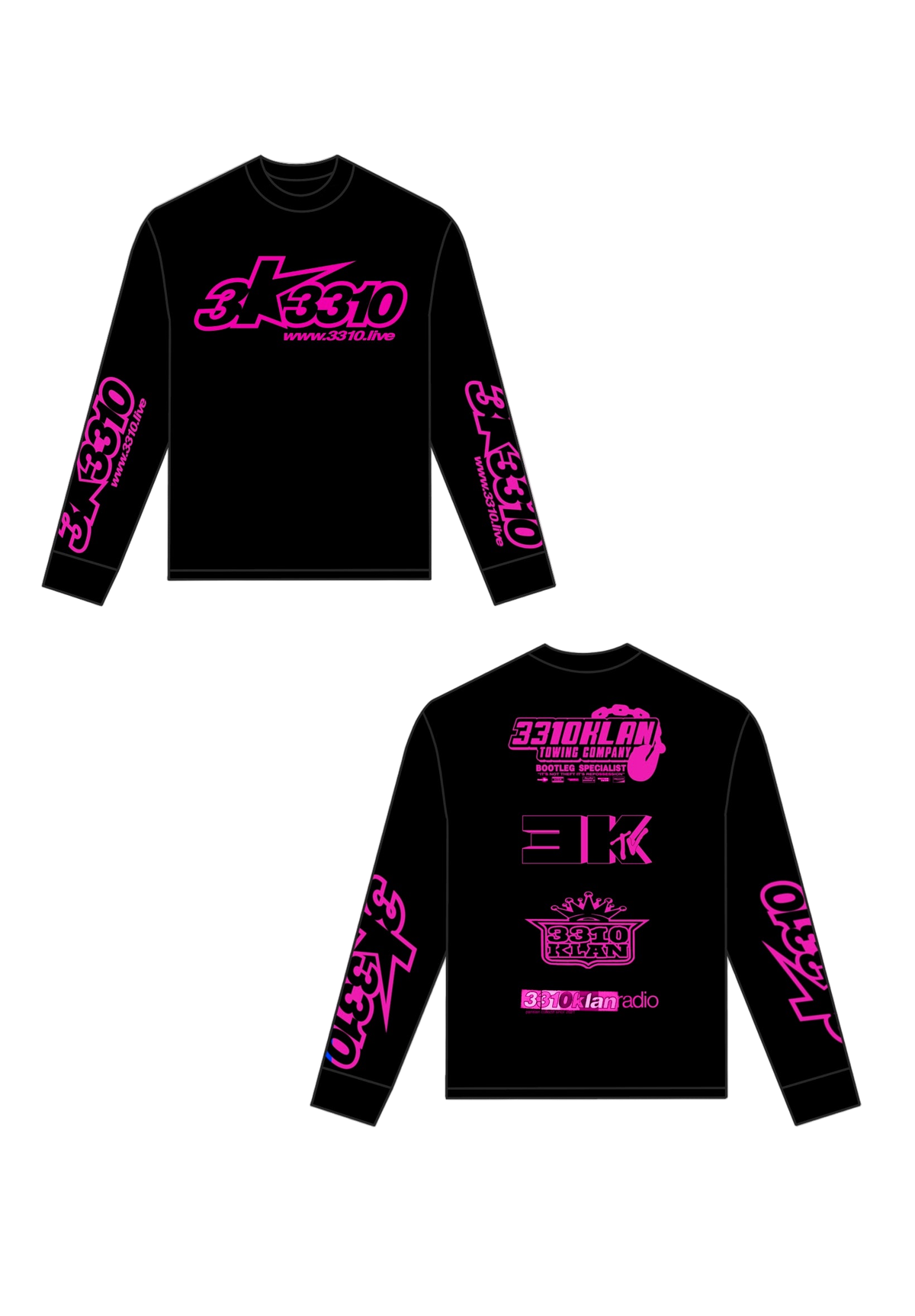 T-shirt manches longues 3KSTARZ Bike Rose