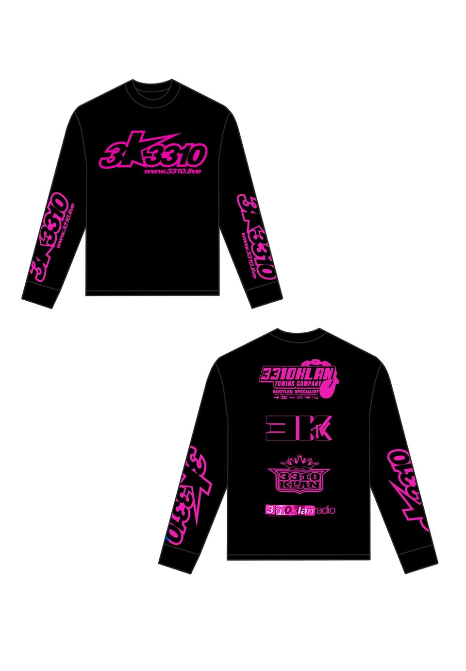 T-shirt manches longues 3KSTARZ Bike Rose