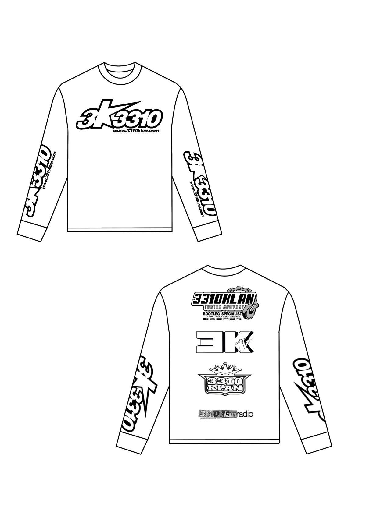T-shirt manches longues 3KSTARZ Bike OG Blanc