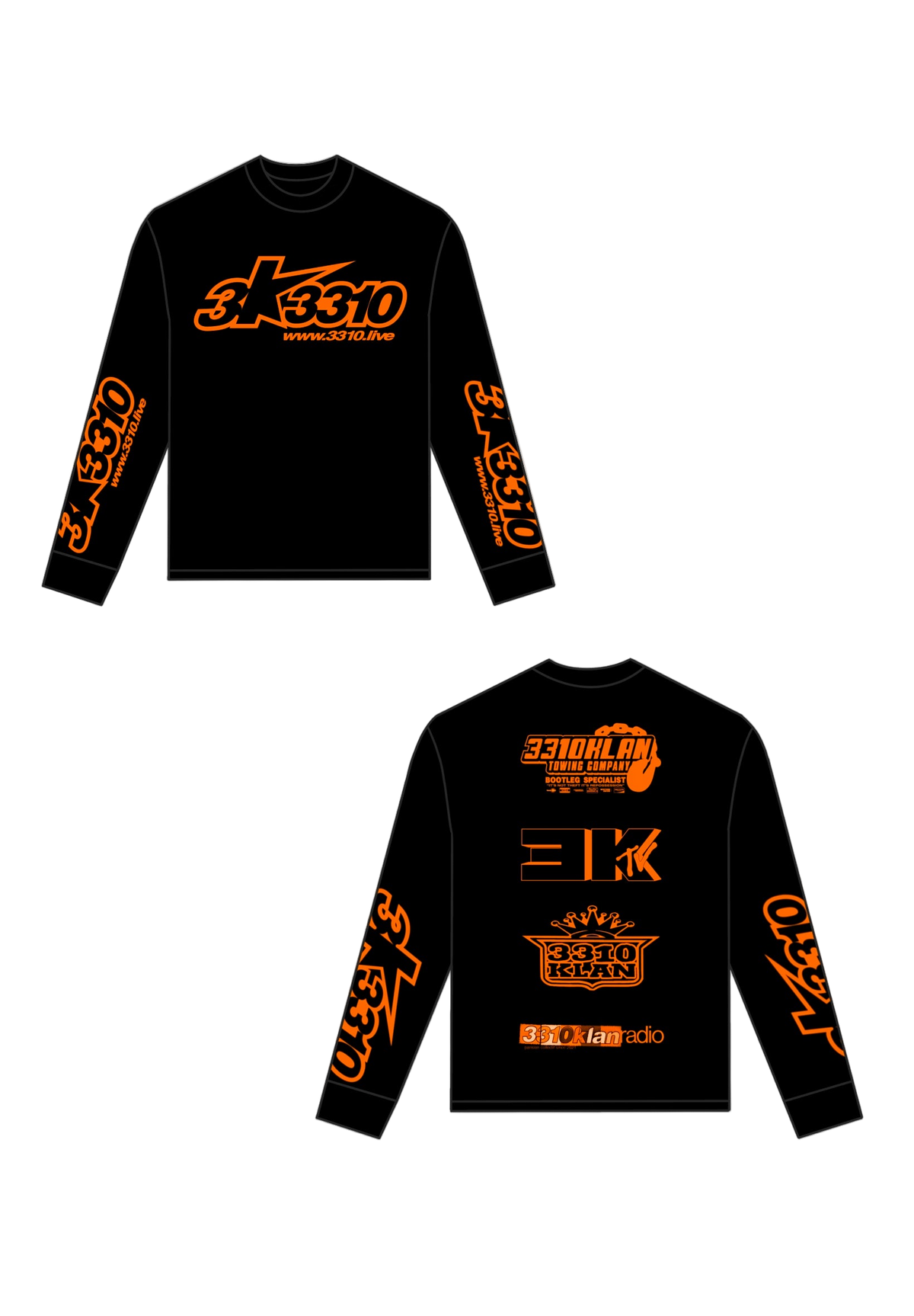 T-shirt manches longues 3KSTARZ Bike Orange