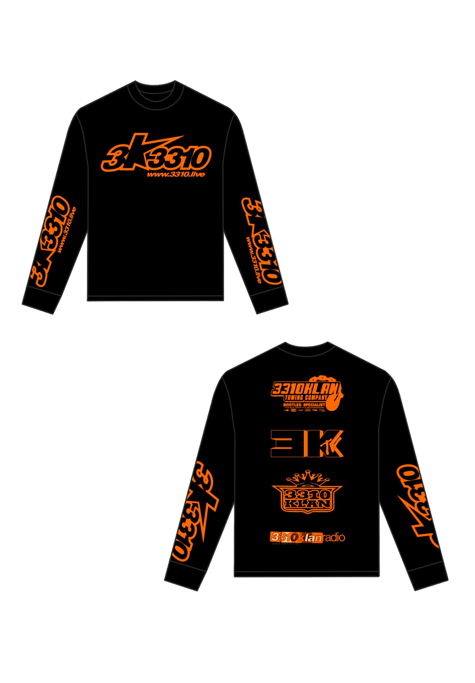 T-shirt manches longues 3KSTARZ Bike Orange